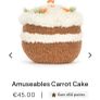 New JELLYCAT Amuseables Carrot Cake Image 3