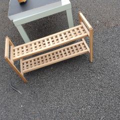 Wooden shoe rack