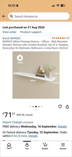 shelves x2