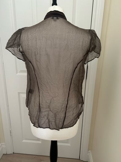 Brown 100% silk blouse by Jigsaw