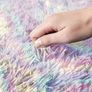 MULTIPLE SIZES/COLOURS AVAILABLE Rainbow 50x80cm for Bedroom Anti Slip Modern Super Soft Thick Pile Small Fluffy Shaggy Rug Non Shedding Image 2