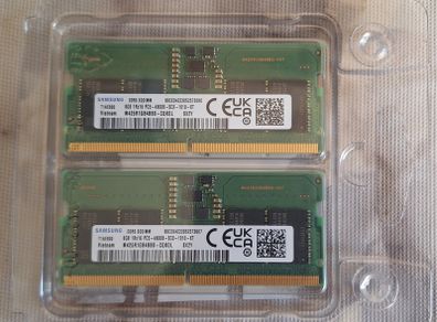Ram Kit 16gb (2x8gb) Samsung Ddr5 4800mhz Laptop -LIKE NEW-
