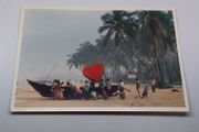 India Postcard : Goan Seaside , Goa , India - 1992
