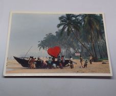 India Postcard : Goan Seaside , Goa , India - 1992