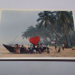 India Postcard : Goan Seaside , Goa , India - 1992