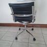 Black leather executive board room meeting chairs Image 3