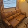 Wade Additions Genuine Leather 3 Seater Sofa Tan Brown Image 4