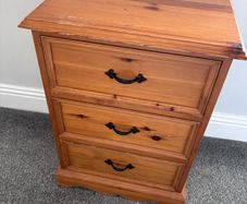 two bedside lockers