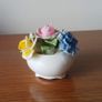 Vintage  Radnor  bone china England hand modelled flowers posie Image 6