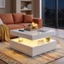 LED Coffee Table High Gloss 7 Color RGB and Remote Image 3