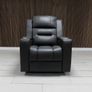 Titan Dark Grey Leather Wireless Charging Recliner Sofa Image 9