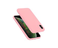 Liquid Silicone Case For iPhone XS Max Luxury Thin ShockProof Soft Phone Cover Chalk Pink - FHT10IPXSMLK