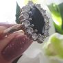 Vintage Gold Sapphire Cluster Ring Image 3