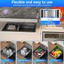Stainless Steel Kitchen Sink,50 x 43cm,Inset Kitchens Sink,with Waste Kit,Drain Pipe,Pull-Out Drainer Basket,Suitable for Bathroom,Caravan Travelling Image 4