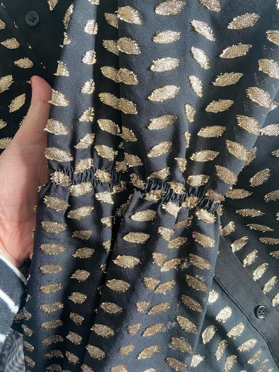 Amazing Zara black and gold long print dress XS