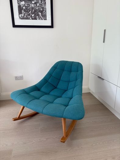 Kolton Rocking Chair Teal Blue - Made.com