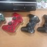 : PS3 Console Bundle (Faulty Disc Drive) + 4 Official Sony Controllers & Cables  Description: Selling a PlayStation 3 bundle for parts, repair, or digital-only use. Image 2