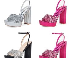 Brand New Zhabtuc Women's Lizard Texture High Heel Sandals, 12 cm Heel, Ankle Strap, Peep Toe, Rhinestone Embellishment,