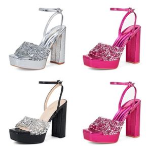 Brand New Zhabtuc Women's Lizard Texture High Heel Sandals, 12 cm Heel, Ankle Strap, Peep Toe, Rhinestone Embellishment,
