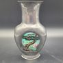 Chinese Porcelain & White Metal Vase 19th Century CHINA Mark Image 2