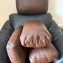 x4 Brown leather cushions 30x55cm Image 5