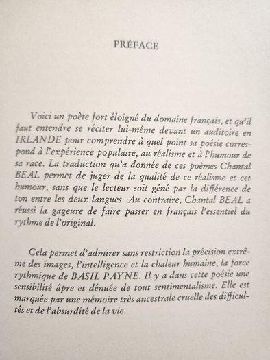 Basil Payne. Voyage For Two. Poems . French Adaptation Of Chantal Beal. Preface By Pierre Emanneul Of The French Acadamy. Paperback In Good Condition.