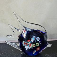 Art Glass Murano Style Fish Scalar Figurine