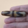 Vintage Himalayan Tibetan Zigzag Pattern Agate Bead Amulet Image 5
