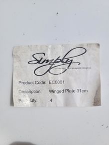 Simply winged plates. open to offers