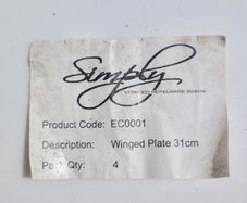 Simply winged plates. open to offers