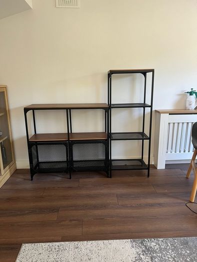Two storage/shelving units