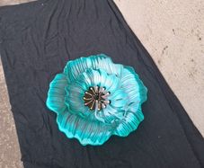 flower glass plate