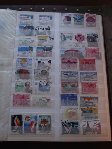 A big collection of Stamps from India, presented in the stock book