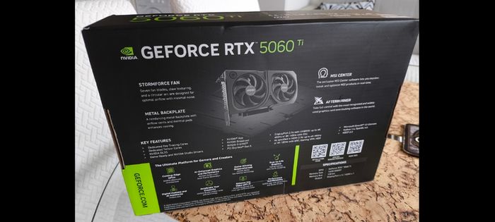 Brand New Gpu Msi Nvidia Rtx5060ti Shadow 2x OC Plus 16Gb Gddr7
