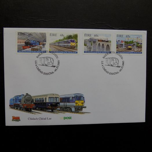 Ireland 2005.150th Anniversary of the Dublin-Belfast Railway.Stamps First Day Cover.FDC.