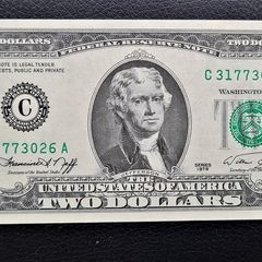 Usa 1976 2 Two Dollar Unc Bill Pennsylvania Philadelphia