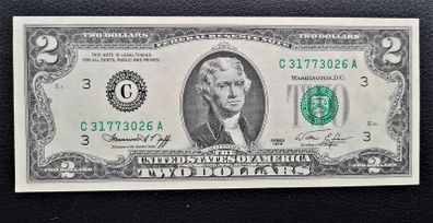 Usa 1976 2 Two Dollar Unc Bill Pennsylvania Philadelphia
