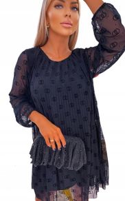 Beautiful Tulle Dress / Tunic Plisa Guccy Black