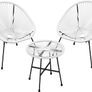 _Garden Furniture Set 3 Piece Garden Furniture Set Poly Rattan Lounge Set Glass Top Table 2 Chairs Indoor Outdoor Image 6