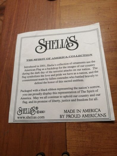 Sept 911. American hanging plaque /ornament Sept 9/11