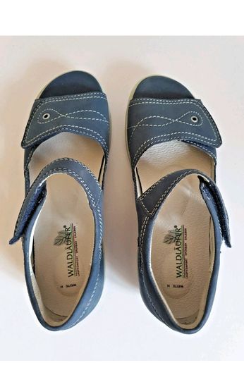 Waldlaufer Hilena Blue Nubuck Leather Wide Fit H Sandals UK3 EU36 BNIB  CAN POST