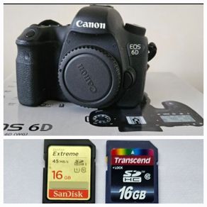 Canon EOS 6D Full-Frame DSLR Camera plus 4 memory cards for Sale