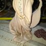 Beautiful Old Figurine distinctive Art Nouveau style of Italian sculptor, depicting an elegant woman in a flowing pastel gown holding a floral arrangement, Postage Available or Collection Image 4