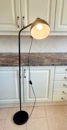 Black tall floor lamp