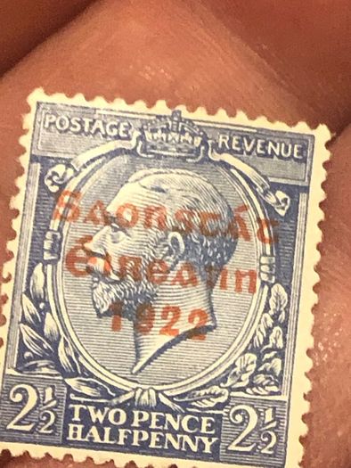 Irish overprinted British stamp 1922