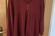 Burgundy top size size xl