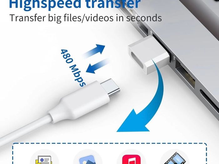 4pcs Type C USB-C Female to USB Male Converter Charger Adapter iPhone Samsung