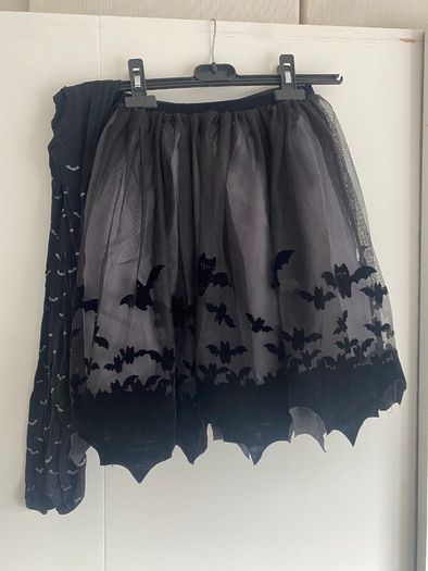 Girls Halloween Skirt & Tights | Age 8-10