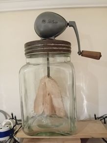 old butter churn