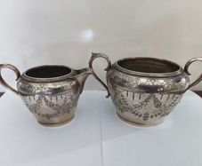 Antique John Rogers Creamer and Sugarbowl